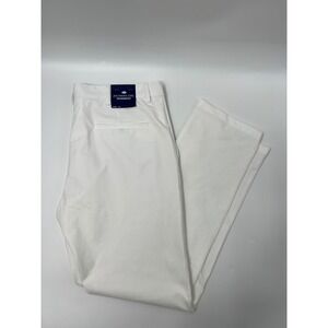 Southern Tide Jack Performance Pant White Flat Front Chinos W38 L32